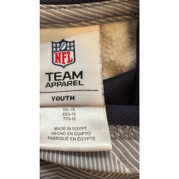 Denver Broncos Youth XXL 18 Gray Fleece Lined Hoodie NFL Team Apparel - Picture 8 of 8